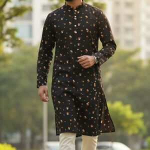 পান পাতা কালো কালার পাঞ্জাবি